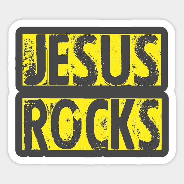 jesus rocks christian Sticker by theshop